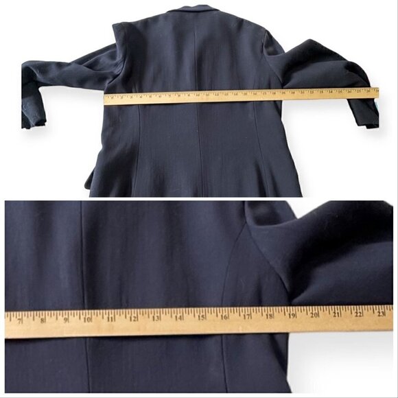 Vintage 1996 A/W Collection Y's Yohji Yamamoto Navy Wool Jacket, Women's, Size M - Picture 13 of 14